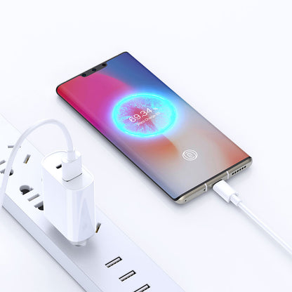 Wiwu Wi-U002 Quick Hızlı Şarj Başlığı USB-A to Type-C PD 20W Kablolu Şarj Seti Beyaz