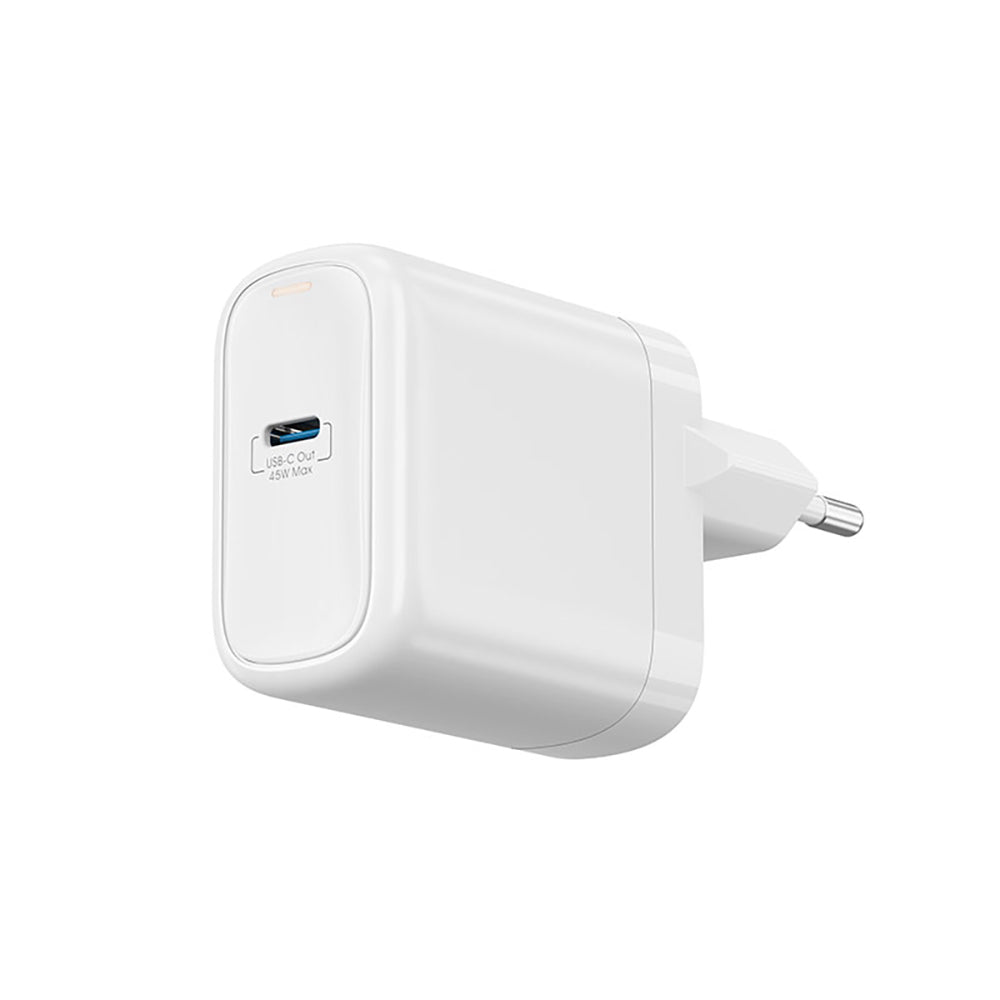 Wiwu Wi-U035 GaN Tech PD Hızlı Şarj Özellikli QC 3.0 Şarj Başlığı 45W Beyaz