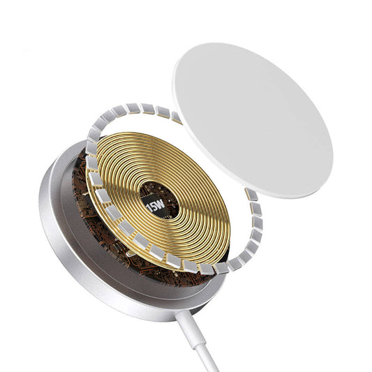 Wiwu Wi-W009 Interstellar 15W Hızlı Şarj Özellikli M-safe PD Wireless Şarj Aleti Gri