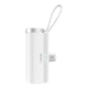 Wiwu Wi-W026 Capsule Serisi 2in1 Mini Taşınabilir Standlı Askılı Type-C PD Powerbank 5000mAh Beyaz