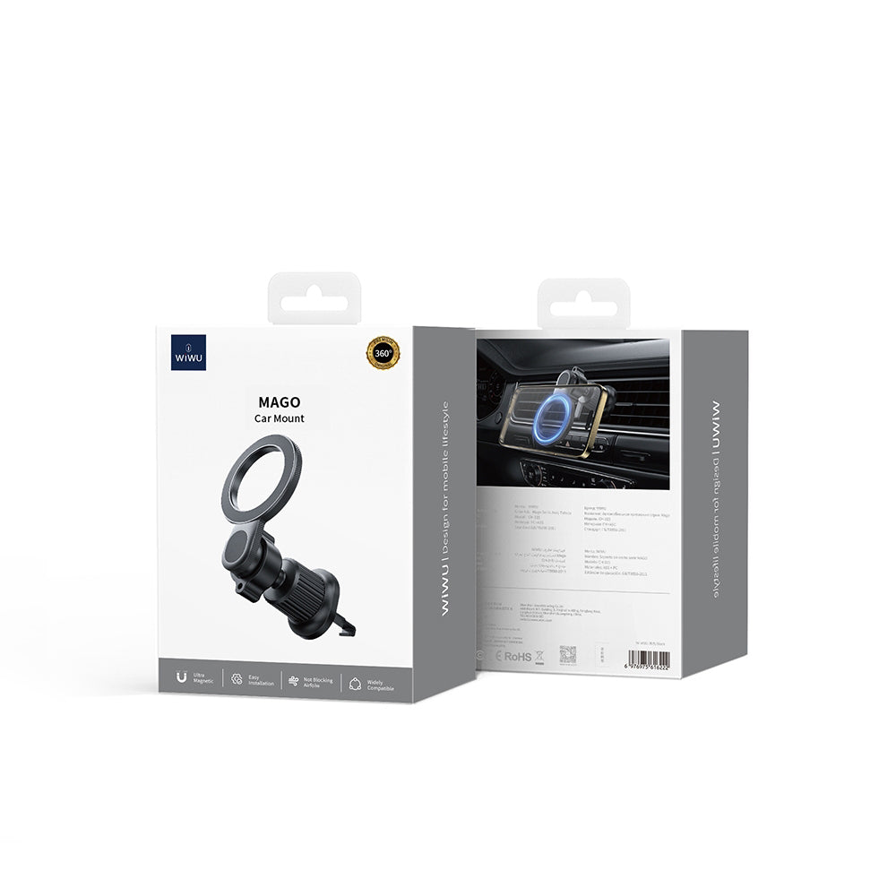 Wiwu Wi-W051 Havalandırma Tasarım Magnetic Araç Telefon Tutucu Siyah
