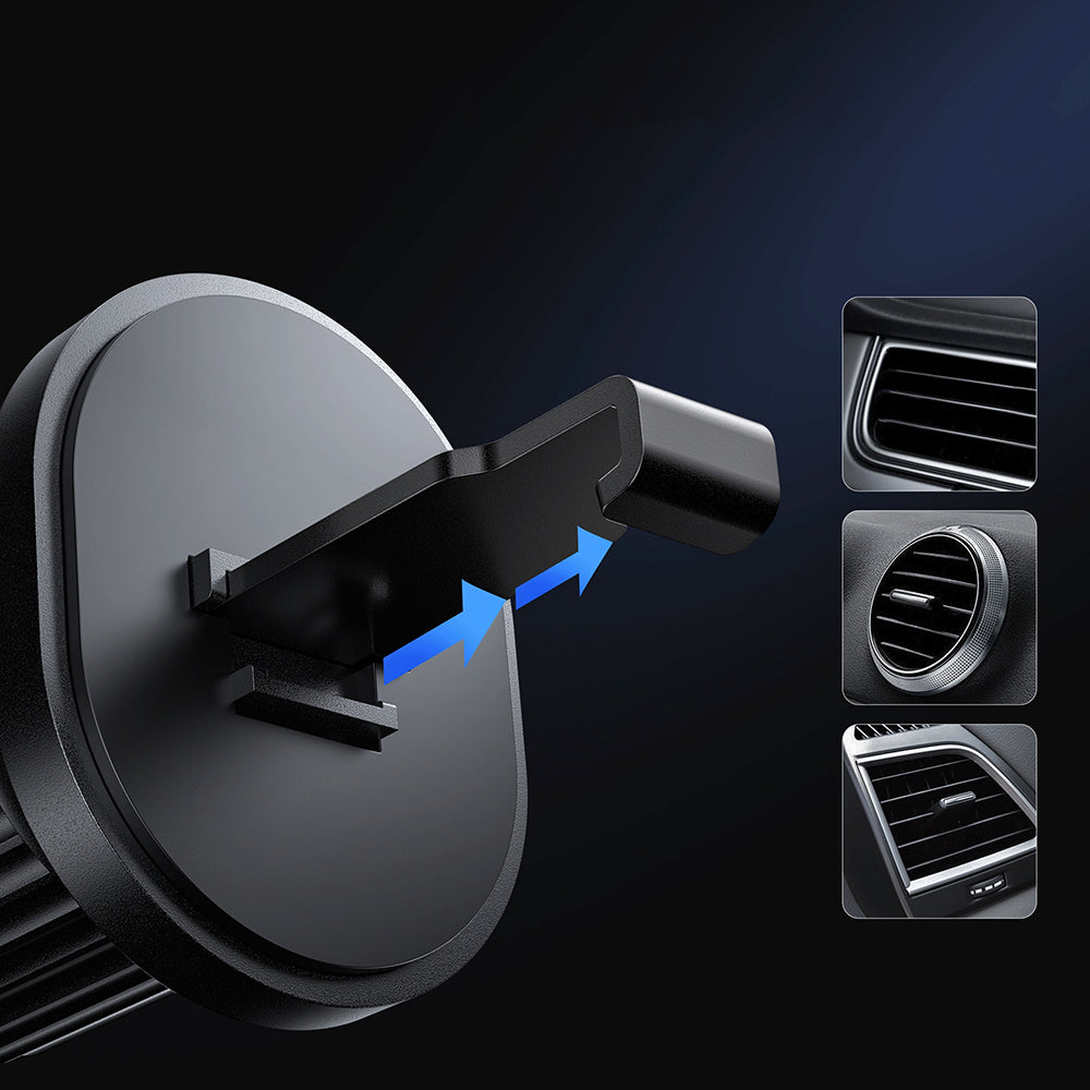Wiwu Wi-W051 Havalandırma Tasarım Magnetic Araç Telefon Tutucu Siyah