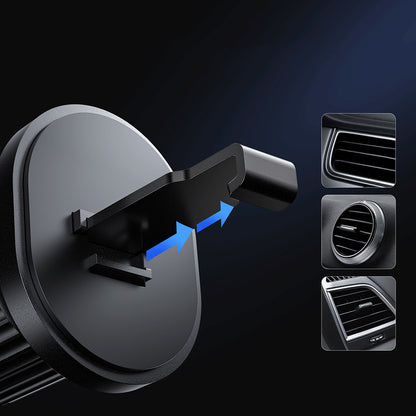 Wiwu Wi-W051 Havalandırma Tasarım Magnetic Araç Telefon Tutucu Siyah