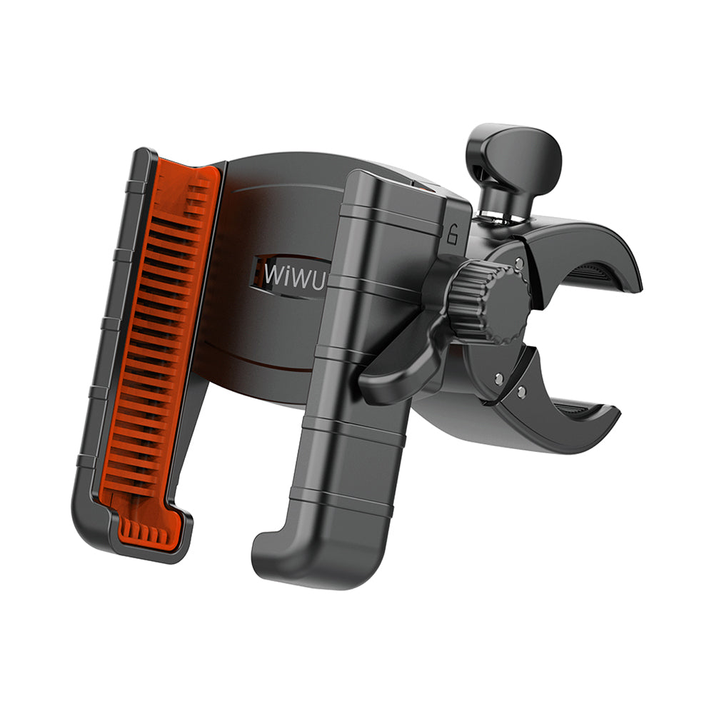 Wiwu Wi-ZC002 Sarsıntı Önleyici 360° Derece Dönebilen Ayarlanabilir Motosiklet ve Bisiklet Telefon Tutucu Siyah