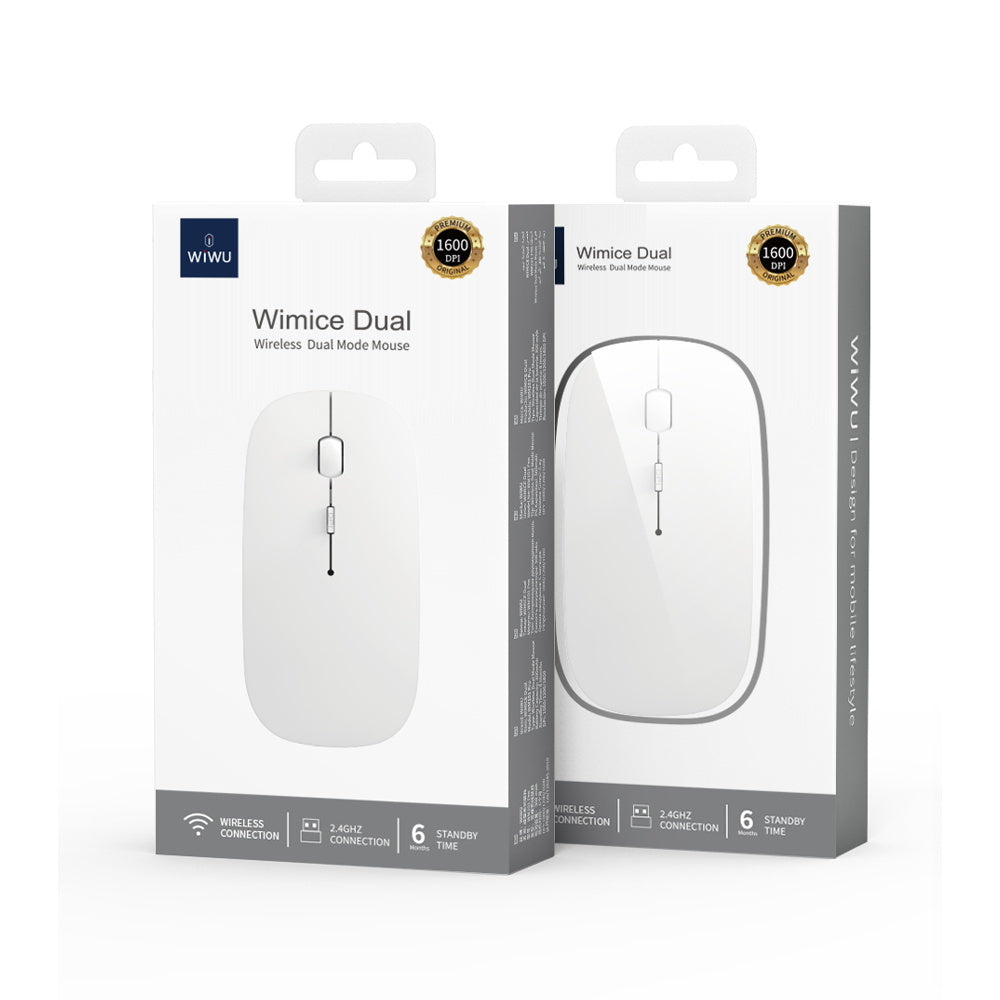 Wiwu Wimice Dual Serisi WM101 Pro Mouse 1600 DPI v5.3 Beyaz
