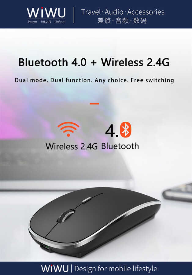 Wiwu Wimice Dual WM101 Mouse Siyah