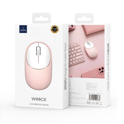 Wiwu WM107 Wimice 1200 DPI Kablosuz Mouse Pembe