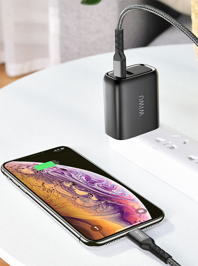 Wiwu WP101 MFI Type-c to Lightning Kablo Siyah