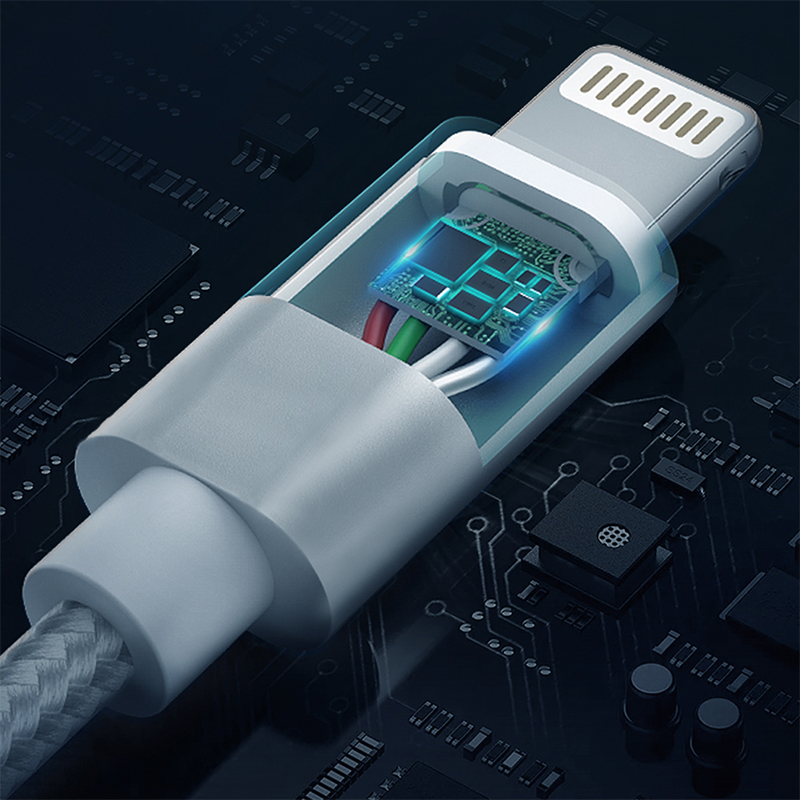 Wiwu WP201 MFI Lightning Kablo Siyah