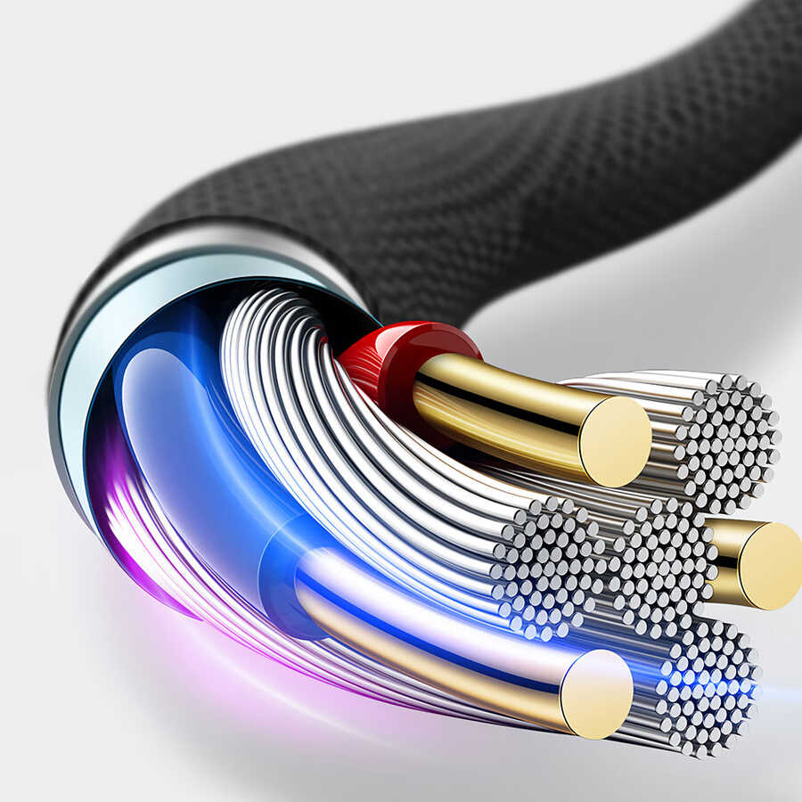 Wiwu YZ108 3 in 1 Usb Kablo Siyah