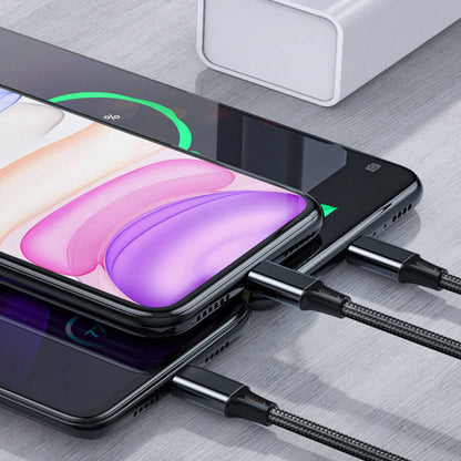 Wiwu YZ108 3 in 1 Usb Kablo Siyah