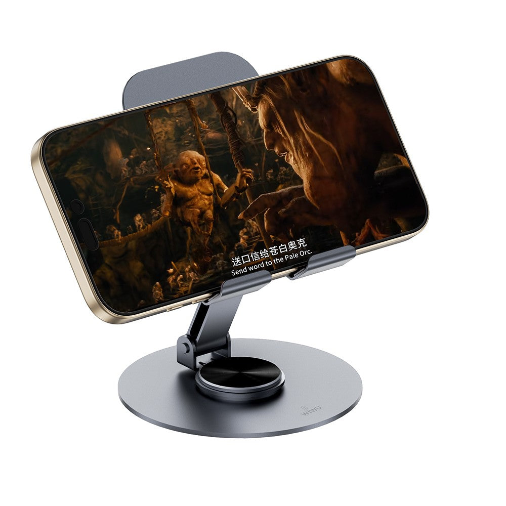 Wiwu ZM-014 Taşınabilir Katlanabilir 360° Dönebilen Metal Telefon ve Tablet Standı