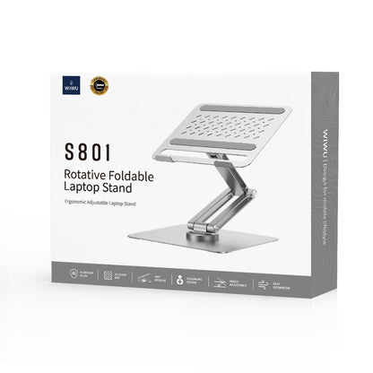Wiwu ZM-S801 Dönebilen Katlanabilir Ayarlanabilir Laptop Standı Gümüş