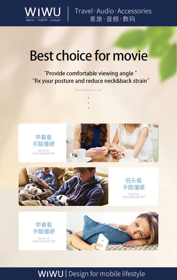 Wiwu ZM102 Tablet - Telefon Standı Beyaz