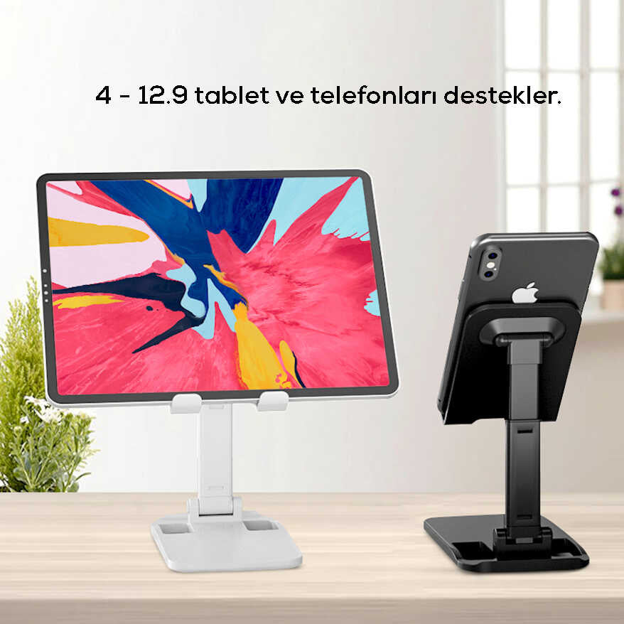 Wiwu ZM102 Tablet - Telefon Standı Beyaz
