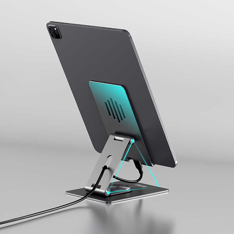 Wiwu ZM106 Taşınabilir Katlanabilir 360 Dönebilen Metal Telefon ve Tablet Standı Siyah