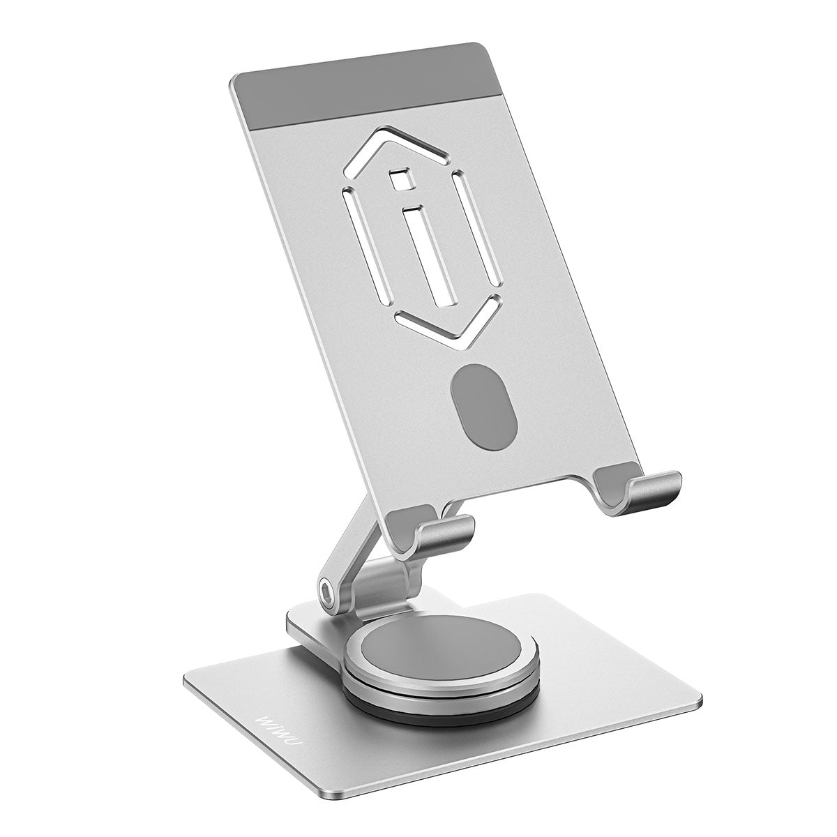 Wiwu ZM107 Taşınabilir Katlanabilir 360 Dönebilen Metal Telefon ve Tablet Standı Gümüş