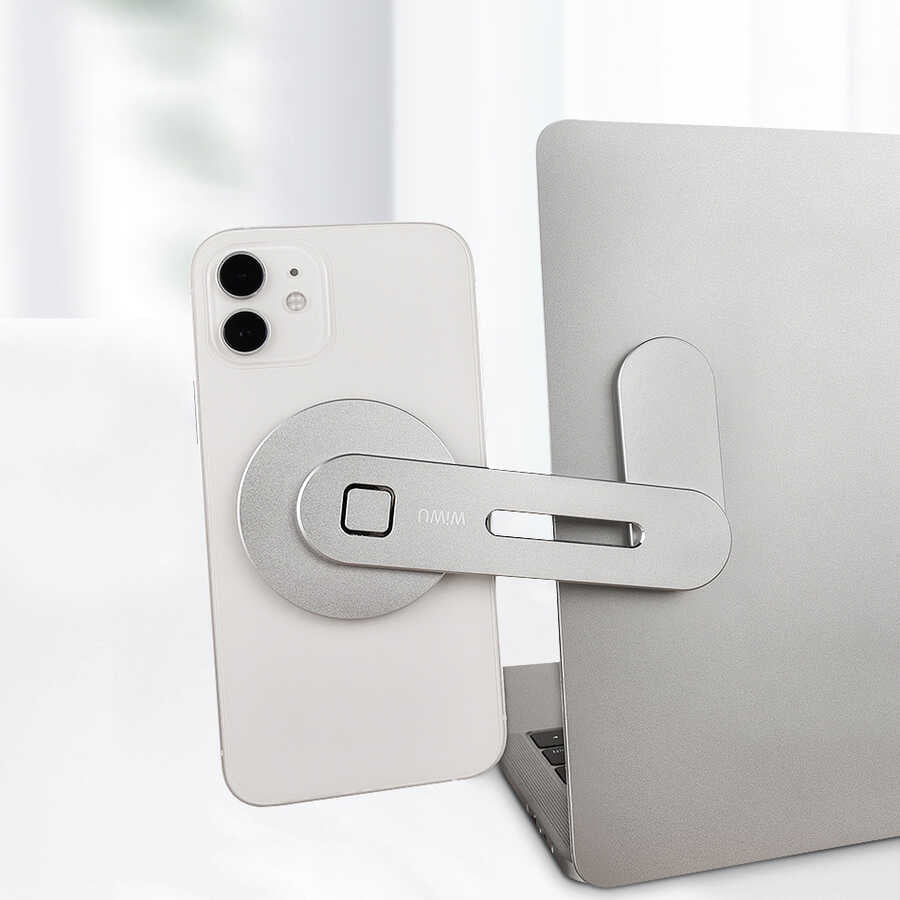 Wiwu ZM306 Laptop - Monitör Telefon Tutucu Gümüş