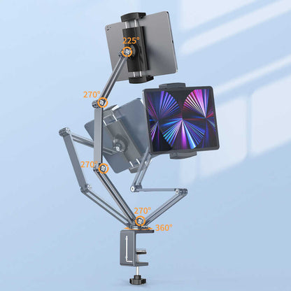 Wiwu ZM310 Ayarlanabilir Oynar Başlıklı Masa Tablet ve Telefon Tutucu Gri