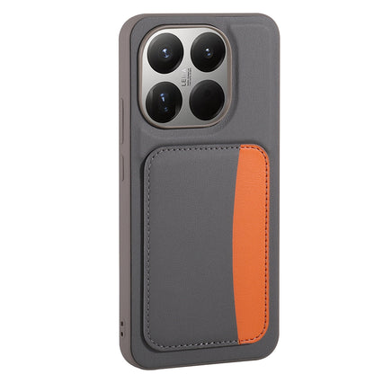 Xiaomi 15T Kılıf Kartlıklı Zore X-Kart Silikon Kapak Kahverengi