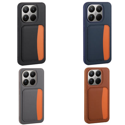 Xiaomi 15T Kılıf Kartlıklı Zore X-Kart Silikon Kapak Koyu Gri