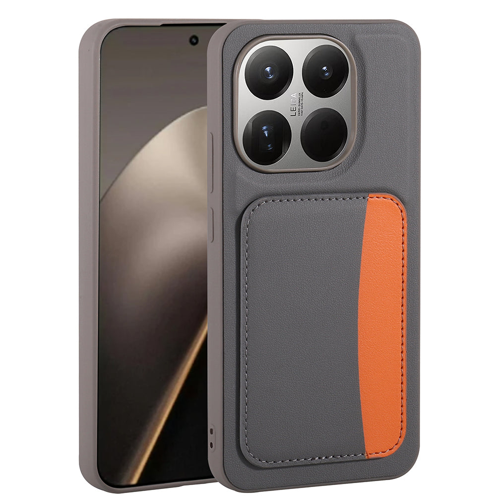 Xiaomi 15T Kılıf Kartlıklı Zore X-Kart Silikon Kapak Koyu Gri