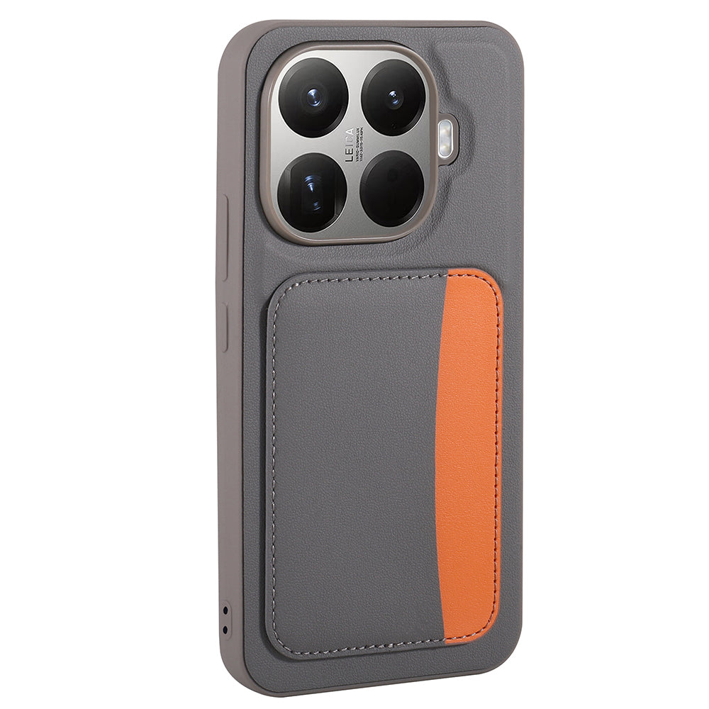 Xiaomi 15T Pro Kılıf Kartlıklı Zore X-Kart Silikon Kapak Kahverengi