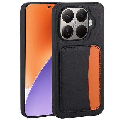 Xiaomi 15T Pro Kılıf Kartlıklı Zore X-Kart Silikon Kapak Kahverengi