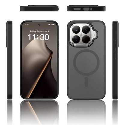 Xiaomi 15T Pro Kılıf Sert PC Arka Yüzey Wireless Şarj Özellikli Zore Flet M-safe Kapak Siyah