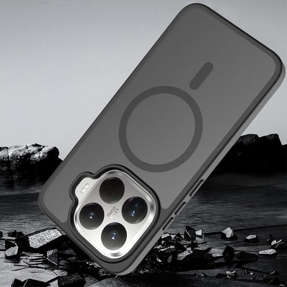 Xiaomi 15T Pro Kılıf Sert PC Arka Yüzey Wireless Şarj Özellikli Zore Flet M-safe Kapak Siyah