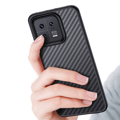 Xiaomi Mi 13 Kılıf Aramid Karbon Fiber M-safe Özellikli Wlons Radison Kapak Siyah