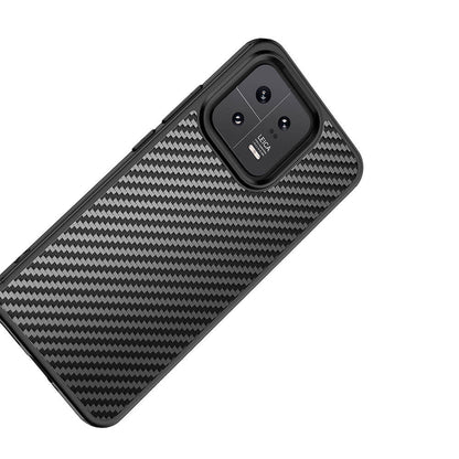 Xiaomi Mi 13 Kılıf Aramid Karbon Fiber M-safe Özellikli Wlons Radison Kapak Siyah
