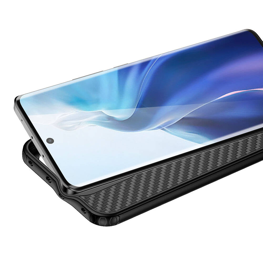 Xiaomi Mi 13 Kılıf Aramid Karbon Fiber M-safe Özellikli Wlons Radison Kapak Siyah
