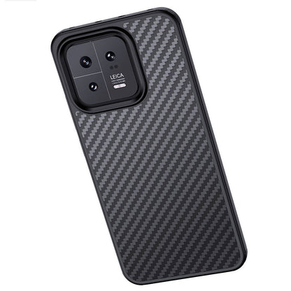 Xiaomi Mi 13 Kılıf Aramid Karbon Fiber M-safe Özellikli Wlons Radison Kapak Siyah