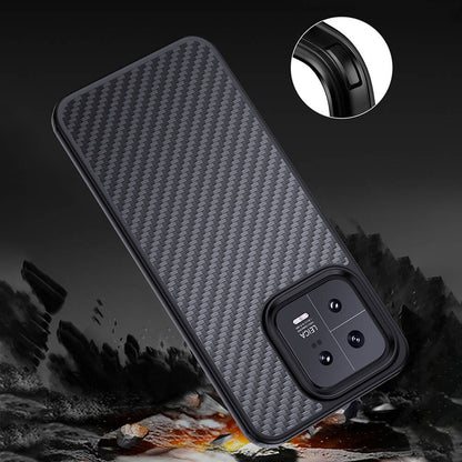 Xiaomi Mi 13 Pro Kılıf Aramid Karbon Fiber M-safe Özellikli Wlons Radison Kapak Siyah