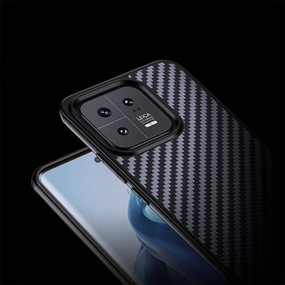 Xiaomi Mi 13 Pro Kılıf Aramid Karbon Fiber M-safe Özellikli Wlons Radison Kapak Siyah