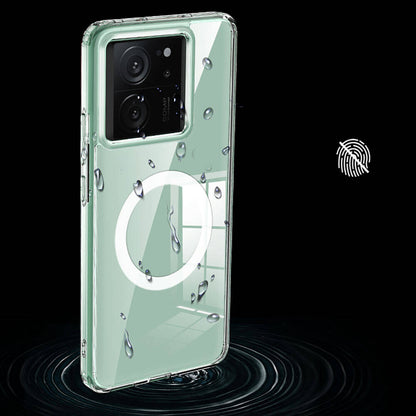 Xiaomi Mi 13T Kılıf Sert PC Arka Yüzey Wireless Şarj Özellikli Zore Flet M-safe Kapak Renksiz