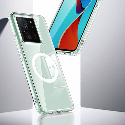 Xiaomi Mi 13T Pro Kılıf Sert PC Arka Yüzey Wireless Şarj Özellikli Zore Flet M-safe Kapak Renksiz