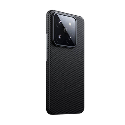 Xiaomi Mi 14 Kılıf M-safe Özellikli Karbon Fiber Benks Essential ArmorAir 600D Kevlar Kapak Siyah