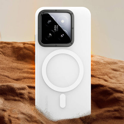 Xiaomi Mi 14 Kılıf M-safe Şarj Özellikli Youngkit Hidden Sand Serisi Kapak Siyah