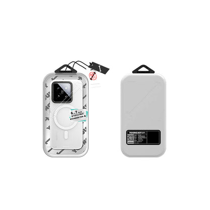 Xiaomi Mi 14 Kılıf M-safe Şarj Özellikli Youngkit Hidden Sand Serisi Kapak Siyah