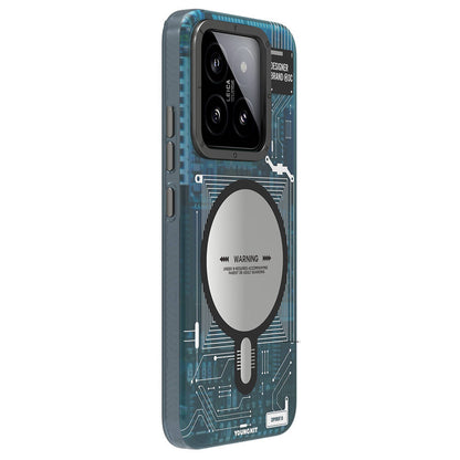 Xiaomi Mi 14 Kılıf M-safe Şarj Özellikli YoungKit Technology Serisi Kapak Siyah