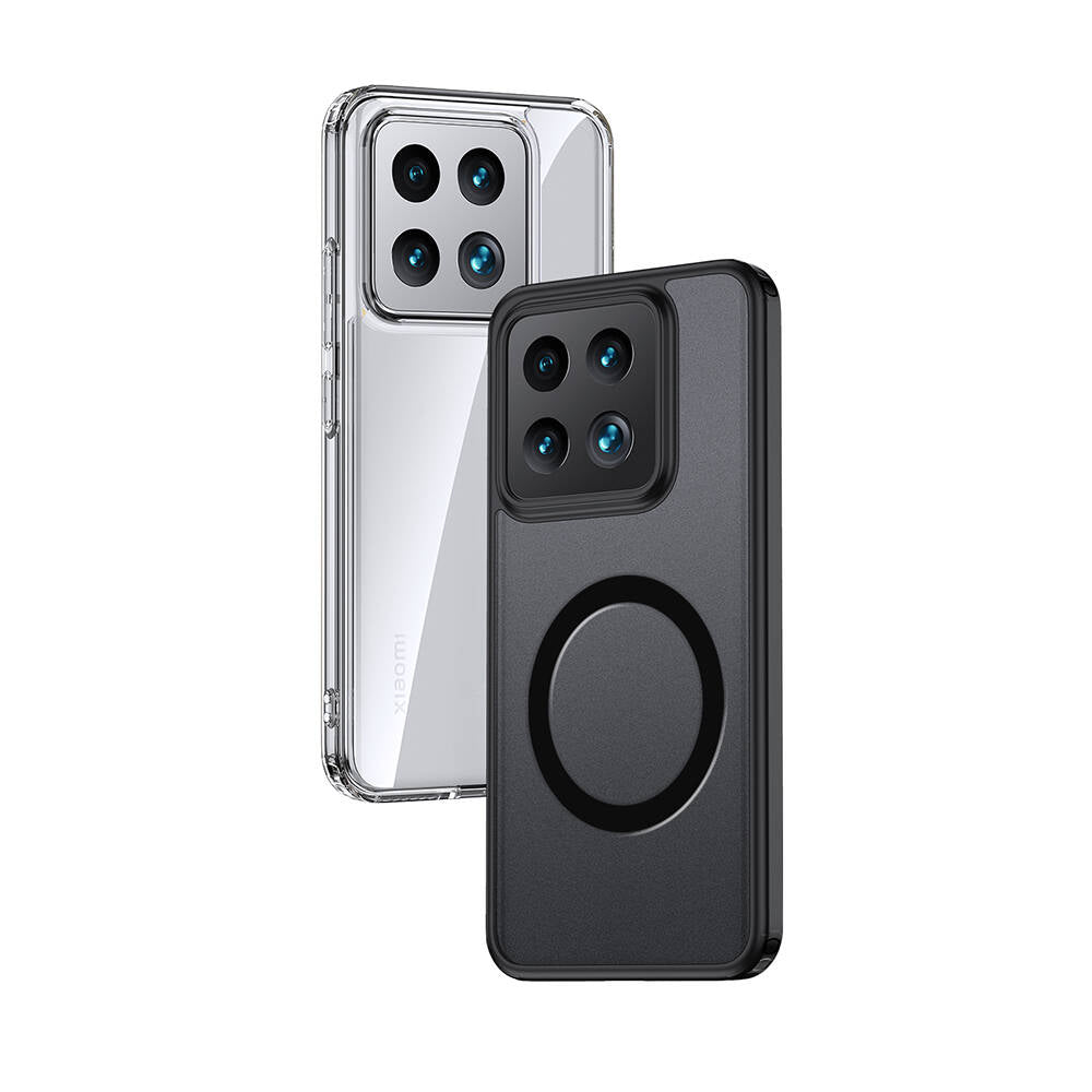 Xiaomi Mi 14 Kılıf Sert PC Arka Yüzey Wireless Şarj Özellikli Zore Flet M-safe Kapak Renksiz