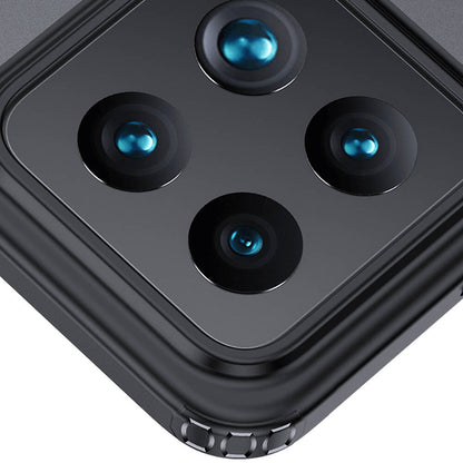 Xiaomi Mi 14 Kılıf Sert PC Arka Yüzey Wireless Şarj Özellikli Zore Flet M-safe Kapak Siyah