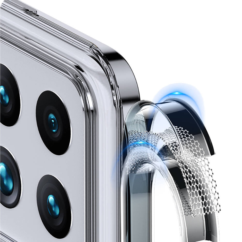 Xiaomi Mi 14 Kılıf Sert PC Arka Yüzey Wireless Şarj Özellikli Zore Flet M-safe Kapak Renksiz