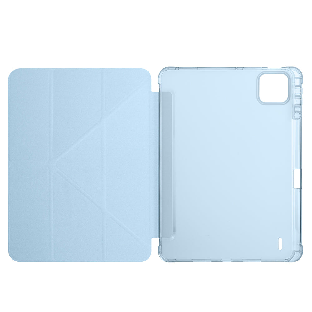 Xiaomi Pad 7 Kılıf Zore Tri Folding Kalem Bölmeli Standlı Kılıf Mavi
