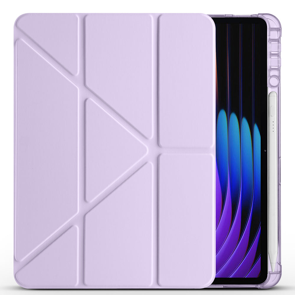 Xiaomi Pad 7 Kılıf Zore Tri Folding Kalem Bölmeli Standlı Kılıf Lacivert