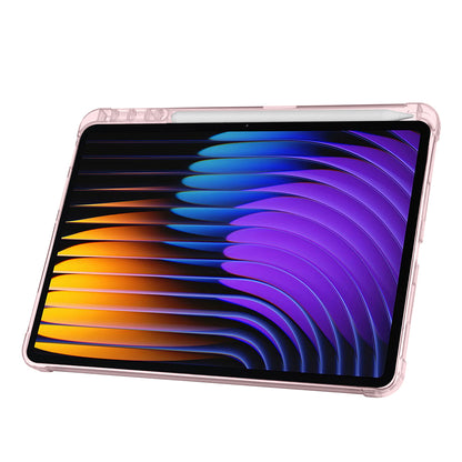 Xiaomi Pad 7 Kılıf Zore Tri Folding Kalem Bölmeli Standlı Kılıf Rose Gold