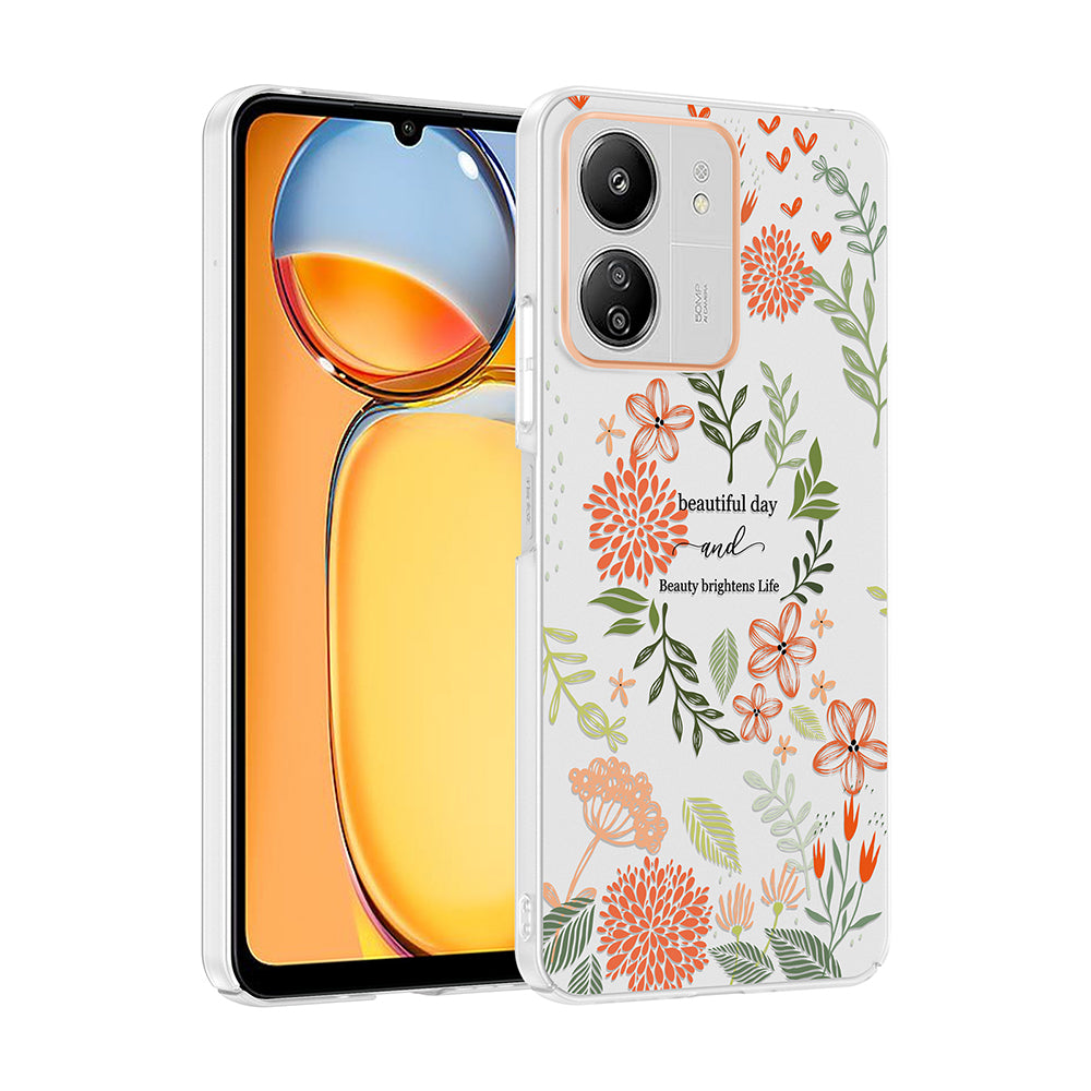 Xiaomi Redmi 13C Kılıf Kamera Korumalı Desenli Zore Klip Kapak