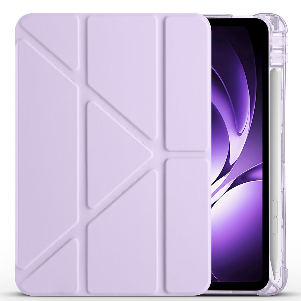 Xiaomi Redmi K Pad Kılıf Zore Tri Folding Kalem Bölmeli Standlı Kılıf Rose Gold